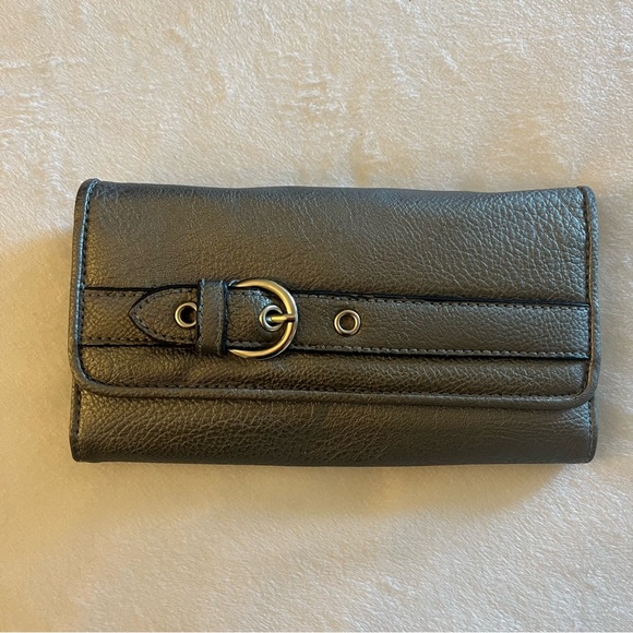 Handbags - Elegant Grey Leather Wallet